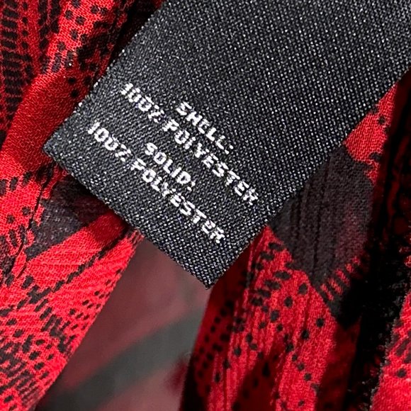 NWT Slim Factor Investments Blouse Long‎ Sleeve Sheer Tie Size XL - Picture 10 of 16